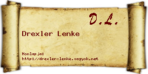 Drexler Lenke névjegykártya